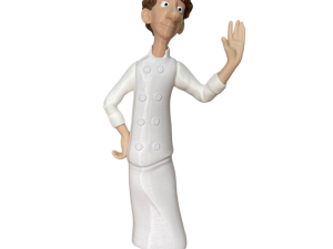 Alfredo Linguini, Chef Figurine, Cartoon Chef Character, Culinary Toy, Chef Action Figure, Ratatouille PNG