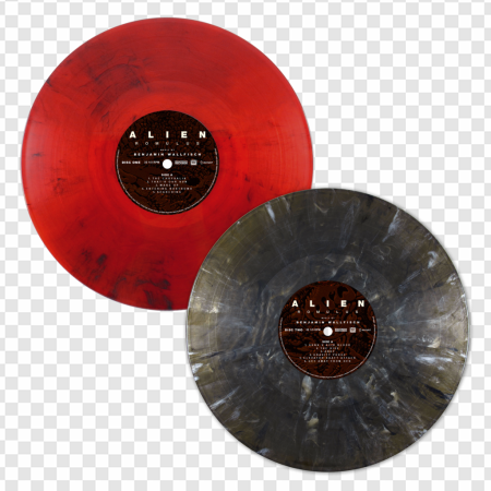 vinyl records, collectible music discs, colored vinyl, limited edition albums, Alien Romulus PNG