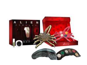 Alien merchandise, collectible figurines, horror-themed gifts, sci-fi memorabilia, Alien Romulus PNG