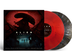 alien soundtrack, red vinyl record, science fiction music, movie score collector's item, Alien Romulus PNG