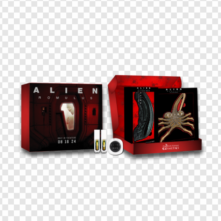 alien collectibles, horror movie merchandise, sci-fi themed toys, limited edition figures, Alien Romulus PNG