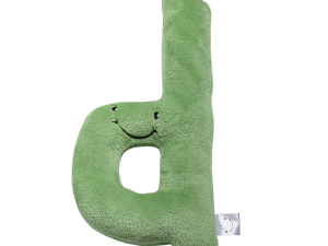 plush letter d, soft alphabet toy, green decorative letter, children's educational plush, Alphabet Lore Letter D PNG