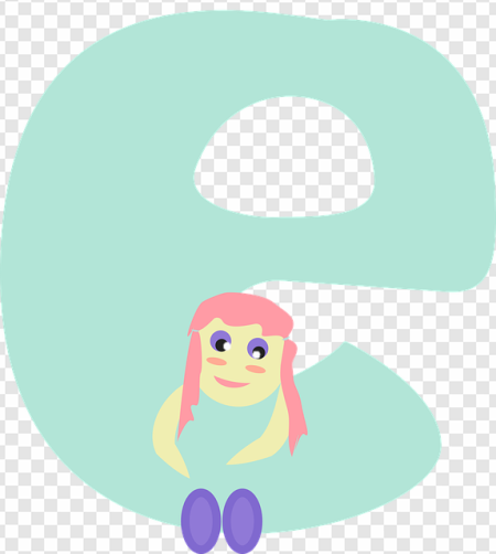 cartoon character, letter E, colorful illustration, playful design, Alphabet Lore Letter E PNG