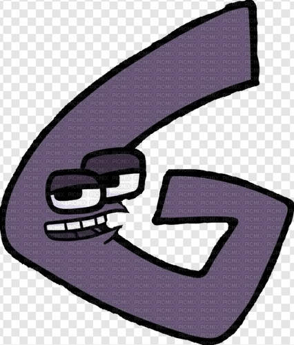 cartoon letter G, purple animated character, playful typography, fun alphabet design, Alphabet Lore Letter G PNG