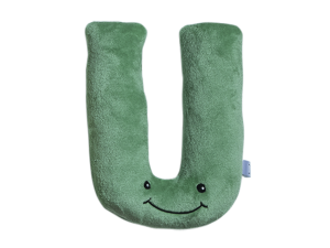 plush letter U, soft alphabet decor, children's educational toy, smiley face design, Alphabet Lore Letter U PNG