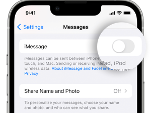 iMessage settings, customize messages, share name and photo, Apple messaging features, iOS 18 PNG