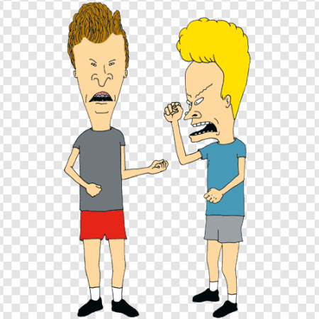 animated characters, cartoon duo, comedy series, iconic duo, Beavis Butthead PNG