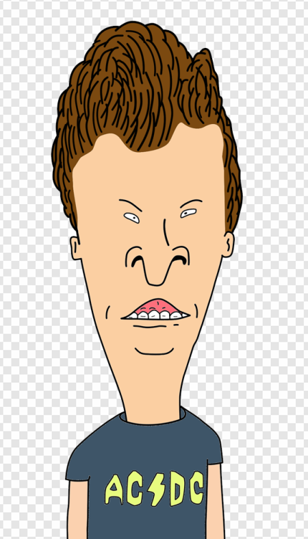 cartoon character, animated series, humorous illustration, pop culture icon, Beavis Butthead PNG