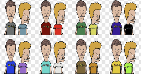 animated characters, cartoon duo, 90s nostalgia, Beavis and Butt-Head, Beavis Butthead PNG