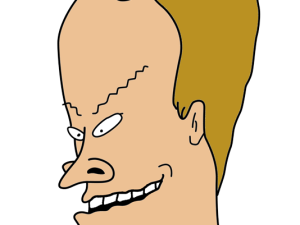 cartoon character, animated series, comedic style, 90s nostalgia, Beavis Butthead PNG