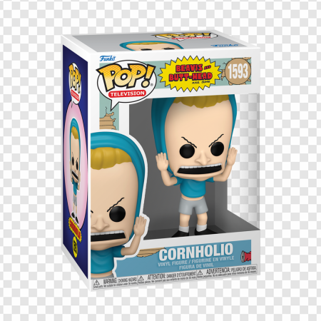 Cornholio figure, Funko Pop collectible, Beavis and Butt-Head merchandise, cartoon character toy, Beavis Butthead PNG