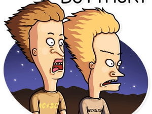 animated characters, humor, cartoon style, pop culture, Beavis Butthead PNG