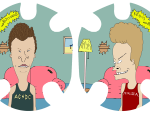 animated characters, cartoon duo, 90s animation, comedy series, Beavis Butthead PNG