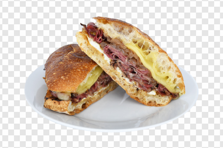 sandwich, roast beef, ciabatta, deli meats, Beef Sausage Egg and Cheese PNG