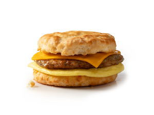 breakfast sandwich, sausage biscuit, cheese egg sandwich, morning meal, Beef Sausage Egg and Cheese PNG