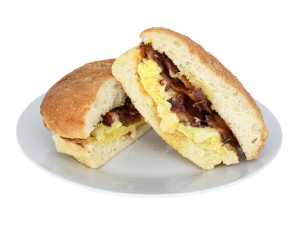 breakfast sandwich, egg and bacon, savory rolls, hearty meal, Beef Sausage Egg and Cheese PNG