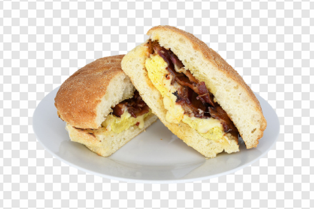 breakfast sandwich, egg and bacon, savory rolls, hearty meal, Beef Sausage Egg and Cheese PNG