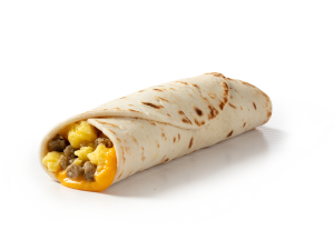 breakfast burrito, tortilla wrap, scrambled eggs, cheese filling, Beef Sausage Egg and Cheese PNG