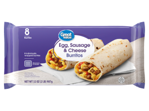 breakfast burritos, egg sausage cheese wraps, frozen breakfast meals, convenient morning snacks, Beef Sausage Egg and Cheese PNG