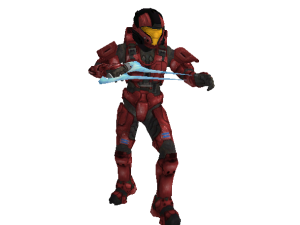 Halo character, red armor, futuristic soldier, video game icon, CQB Halo PNG