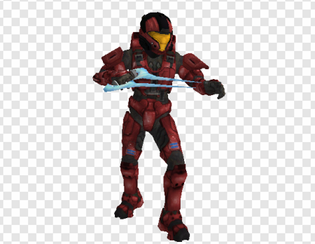 Halo character, red armor, futuristic soldier, video game icon, CQB Halo PNG