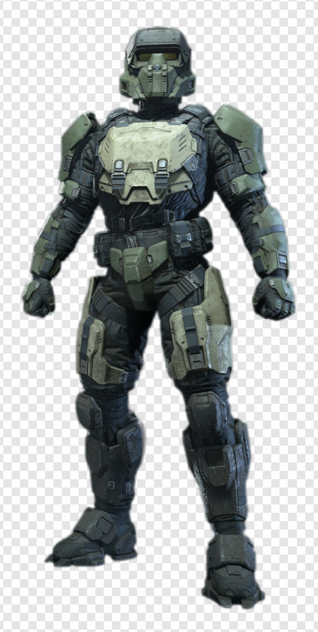 armored soldier, sci-fi character, futuristic combat suit, video game hero, CQB Halo PNG