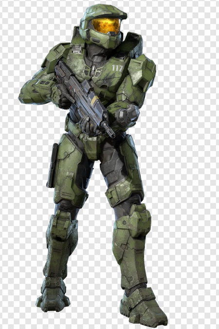 Halo character, armored soldier, futuristic combat, video game hero, CQB Halo PNG