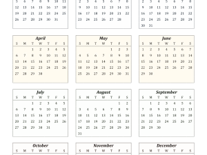 2025 Yearly Calendar, Monthly Planner, Schedule Overview, Time Management Tool, Annual Calendar Layout, Calendar 2025 PNG