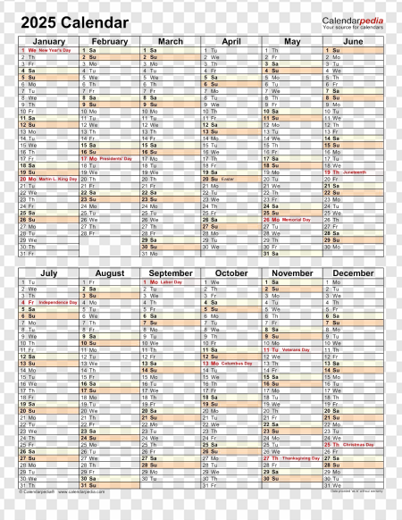 2025 Event Timetable, Planning Chart, 2025 Calendar Event Planner, 2025 Time Management Tool, 2025 Calendar Overview, Calendar 2025 PNG