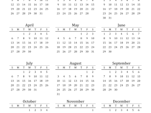 Monthly 2025 Calendar Overview, Calendar Layout, Yearly Planner, Scheduling Tool, Time Management, Calendar 2025 PNG