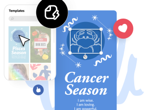 Cancer season, astrology templates, zodiac graphics, celestial design, Cancer Season PNG