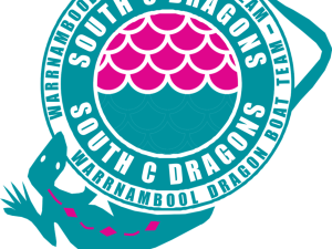 South C Dragons, sports team logo, dragon emblem, community sports club, Cancer Season PNG