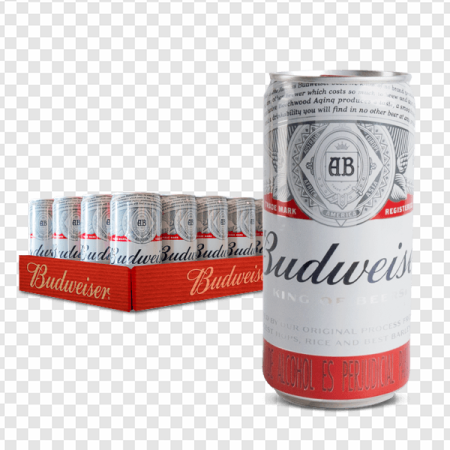 Budweiser beer, American lager, alcoholic beverage, can packaging, Cerveza Budweiser 269 Ml 24 Unidades PNG