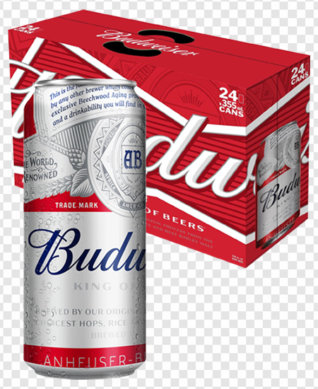 Budweiser beer, American lager, 24-pack, premium quality, Cerveza Budweiser 269 Ml 24 Unidades PNG