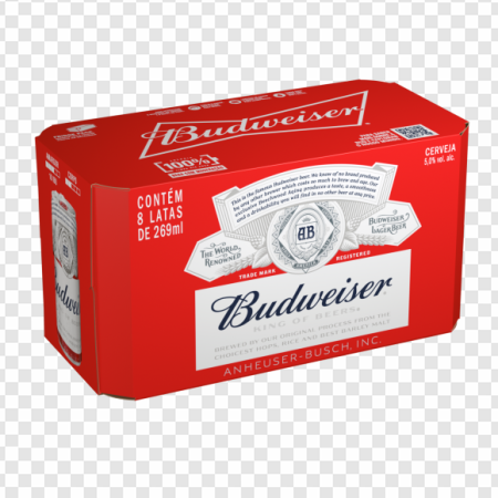 Budweiser beer, lager pack, American beer, Anheuser-Busch, Cerveza Budweiser 269 Ml 24 Unidades PNG