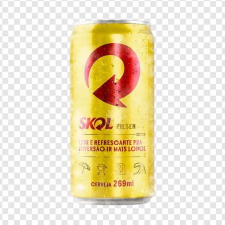 Skol beer can, pilsner lager, refreshing beverage, 269ml drink, Cerveza Budweiser 269 Ml 24 Unidades PNG