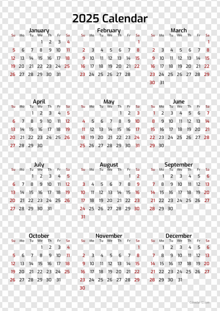 2025 monthly calendar planner for organization, scheduling, time management, 2025, planner template, organizational tool, Calendar 2025 PNG