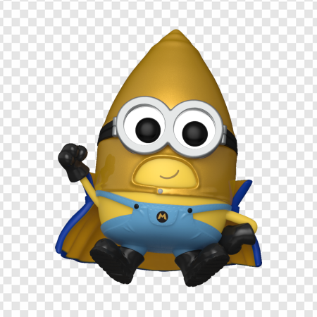 minion toy, animated character, superhero figure, playful design, Despicable Me 4 PNG