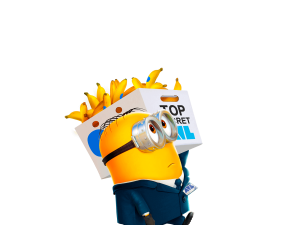 minion character, animated film, yellow creature, humorous mascot, Despicable Me 4 PNG