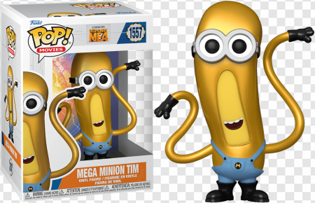 Mega Minion Tim, Funko Pop figure, collectible toy, animated character, Despicable Me 4 PNG