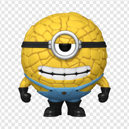 minion character, animated figure, yellow toy, playful design, Despicable Me 4 PNG