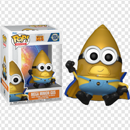 Minion figure, collectible toy, animated character, funko pop, Despicable Me 4 PNG