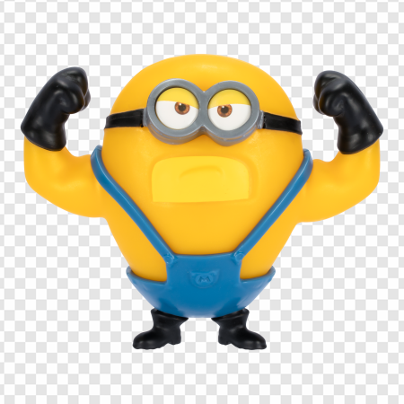 minion toy, yellow character, animated figure, playful design, Despicable Me 4 PNG