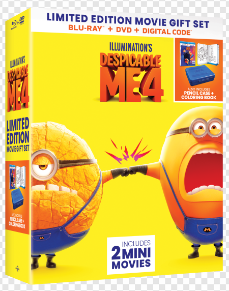 Despicable Me 4, limited edition DVD, animated movie, Illumination Entertainment, collectible packaging, Despicable Me 4 PNG