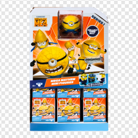 Minions collectibles, Despicable Me toys, blind box figures, series merchandise, Despicable Me 4 PNG