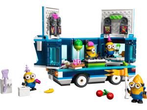 Minions toy set, LEGO food truck, creative play, children's building toys, Despicable Me 4 PNG