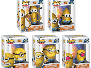 Minions collectibles, Funko Pop figures, animated character toys, Despicable Me merchandise, Despicable Me 4 PNG