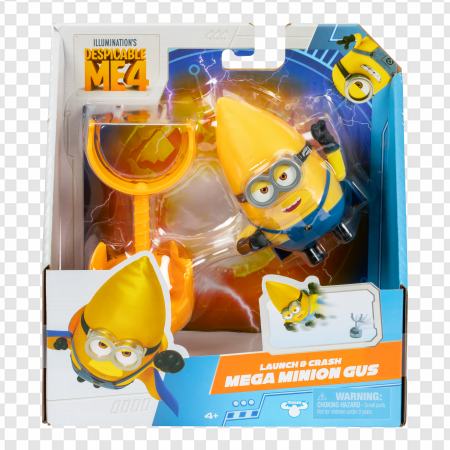 Despicable Me toy, Mega Minion Gus, collectible action figure, animated character figure, Despicable Me 4 PNG