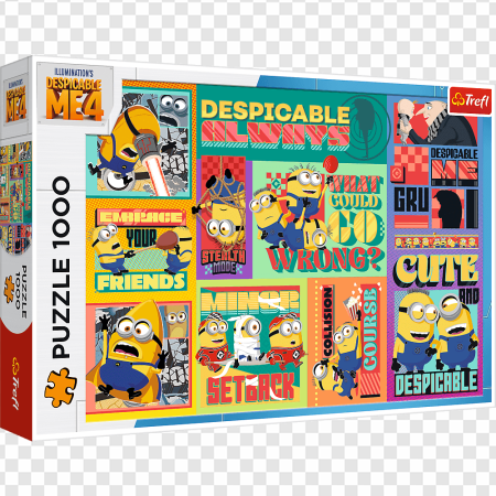 Despicable Me puzzle, Minions jigsaw, 1000 piece puzzle, family entertainment, Despicable Me 4 PNG