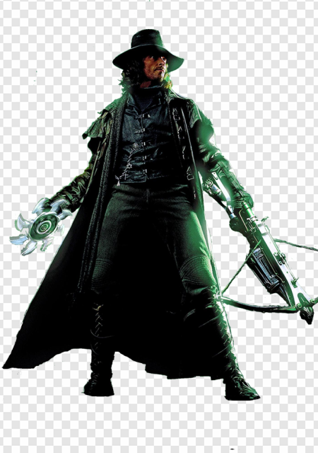 steampunk character, sci-fi hero, mechanical arm, dark fantasy, Dracula Van Helsing Game PNG